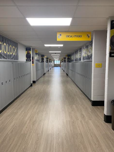 Hinsdale South social studies hallway