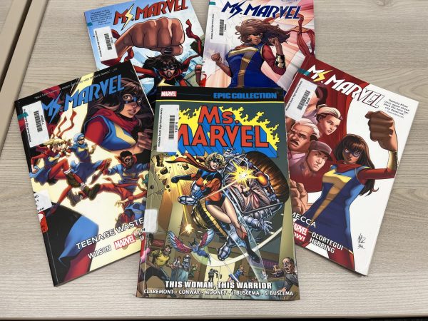 Ms. Marvel Comic Books in Hinsdale South High Schools Library