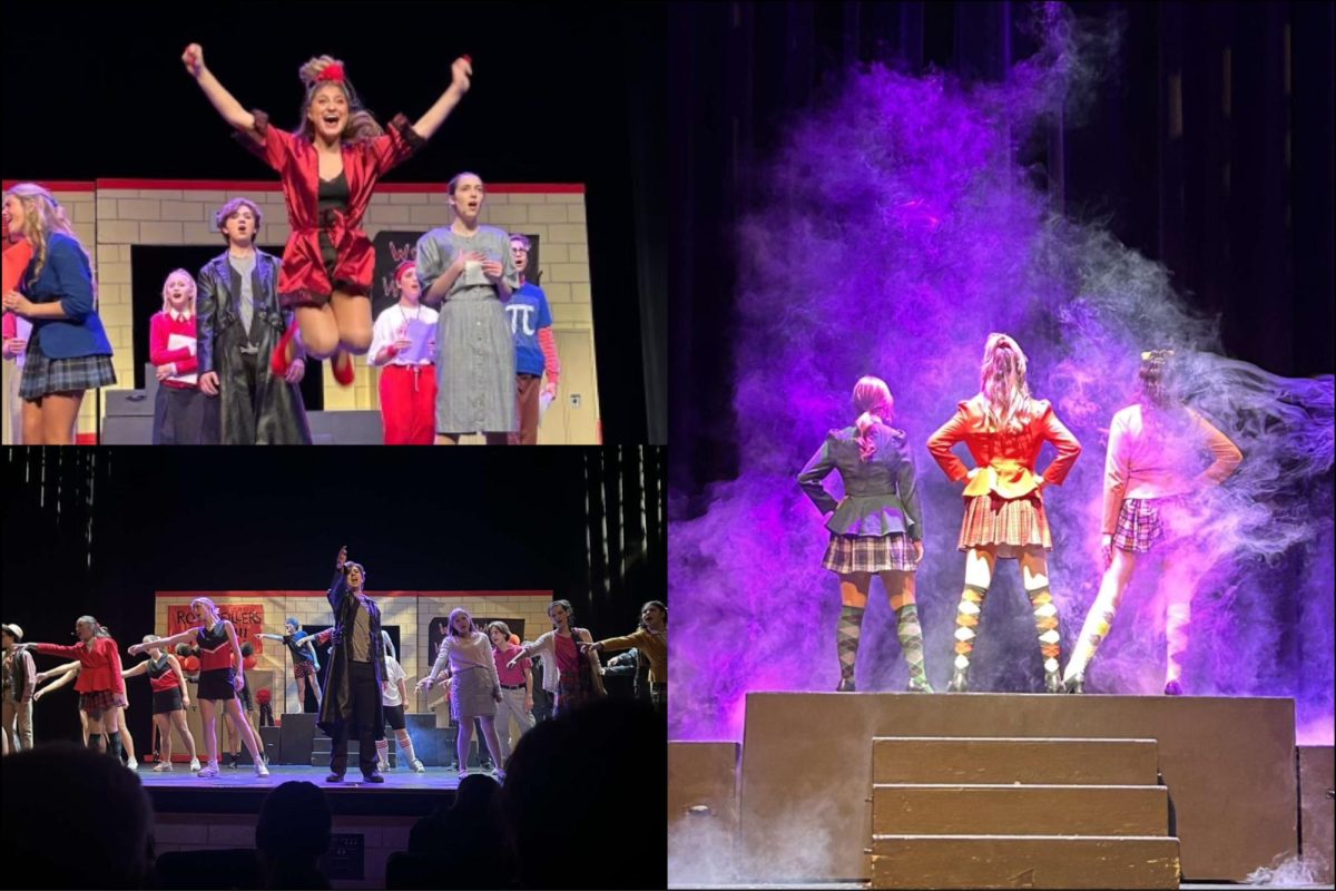 Photos of MainStage’s production of Heathers the Musical, featuring junior Luiza Oliveira and senior Wesley Davis.
