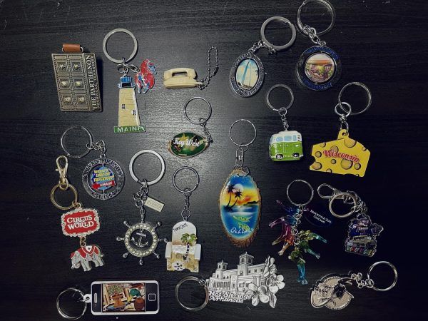 Kaitlyn Wongs collection of keychains