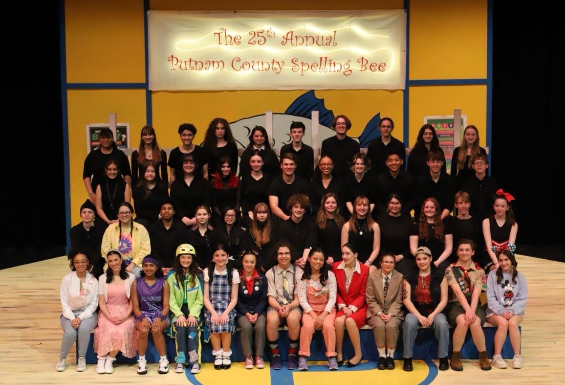 The cast and tech crew of The 25th Annual Putnam County Spelling Bee.