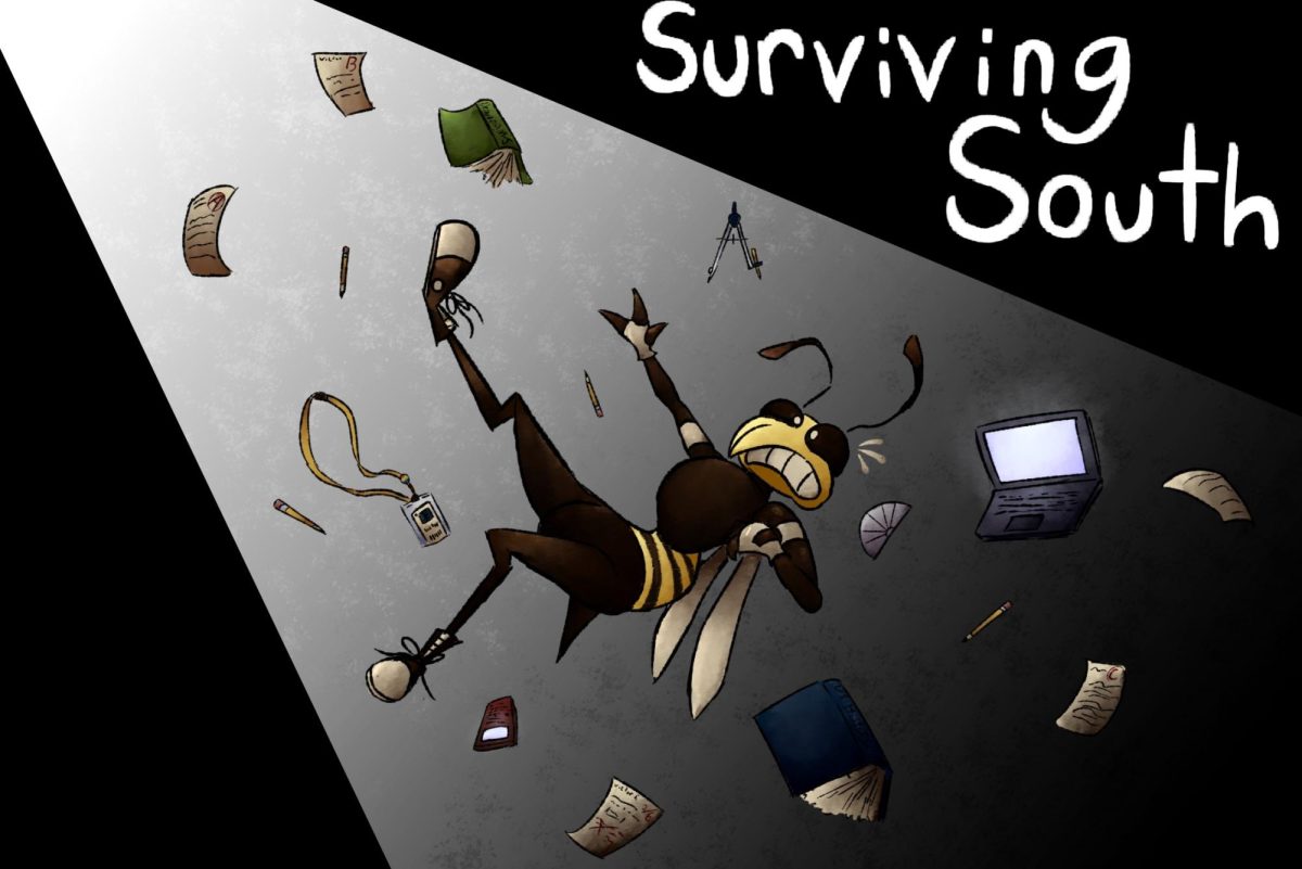 Surviving South is an academic advice column geared towards Hinsdale South. Graphic by Morgan James
