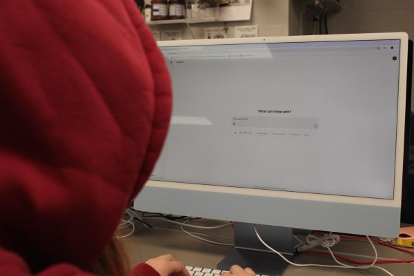 A student using ChatGPT