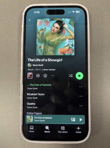 Photo of Taylor Swift's new album on Spotify. 