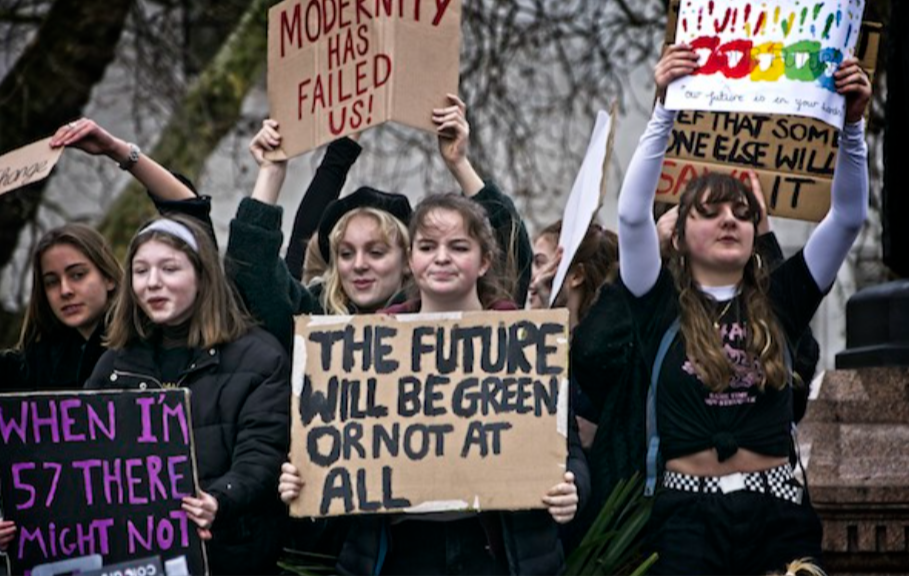 Gen Z Protesters demonstrating for a better future. 