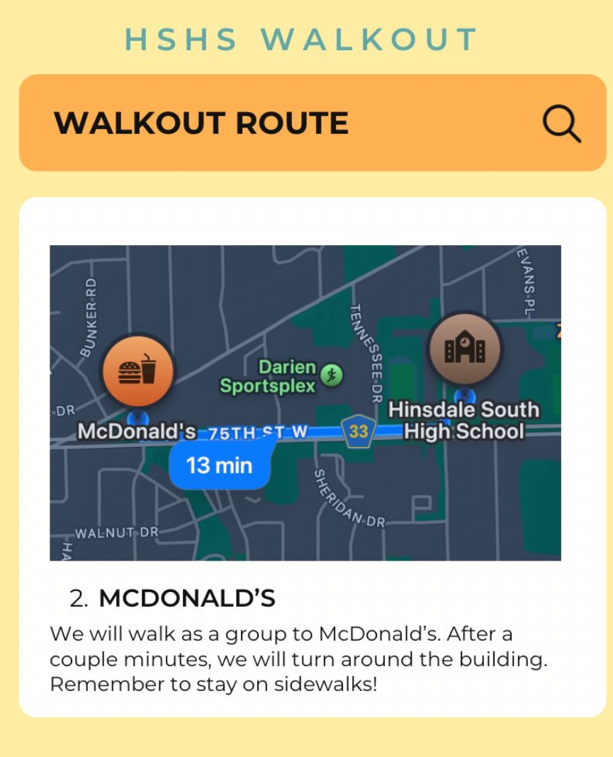 Where students first stopped at during the Walkout.