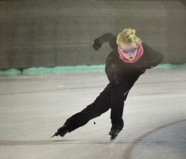 Sarah Warren competing in the Junior Olympics during High School